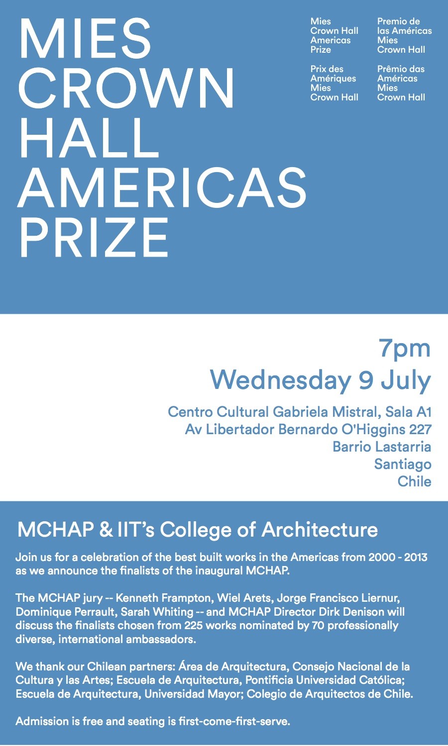 Mies Crown Hall Americas Prize to Celebrate the Best Built Works in the