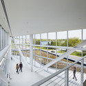 Fermilab Office and Technical Education Building / Ross Barney Architects - Interior Photography, Laboratory, Stairs, Facade, Handrail