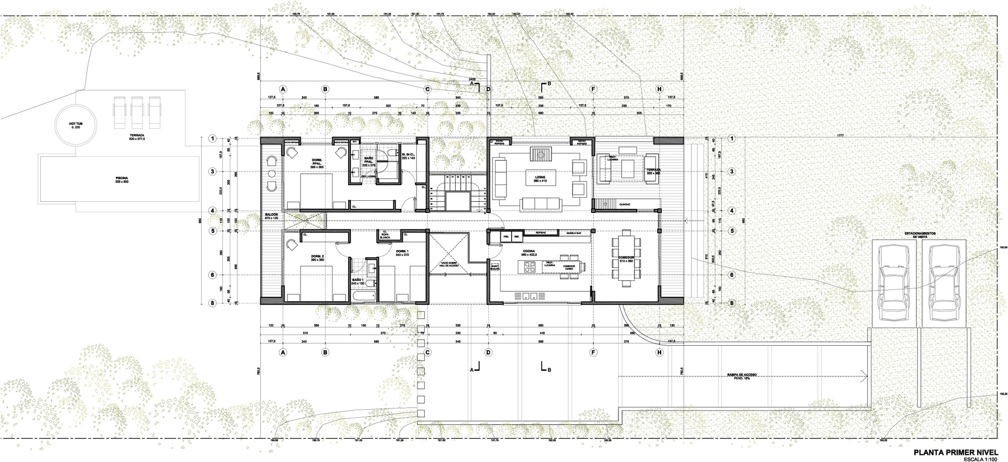 Propuesta de Marianne Balze: planta primer piso. Image Courtesy of Patagonia Virgin