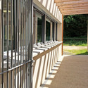 Centre Culturel Lesigny / Atelier208 - Fence, Windows, Handrail, Beam, Deck