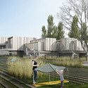 Ziya İmren Proposes a House of Hungarian Music - Institute, Facade, Fence, Handrail, Bench