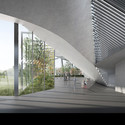 PLASMA Studio Breaks Ground on Chinese Eco-Restaurant - Greenhouse, Facade, Arch, Handrail