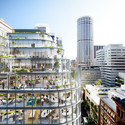 Grimshaw Unveils Sustainable Glass Office Building in the Heart of Sydney - Retail , Facade, Cityscape