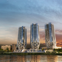 Zaha Hadid presenta torres 'floridas' en borde costero de Brisbane - Imagen Principal
