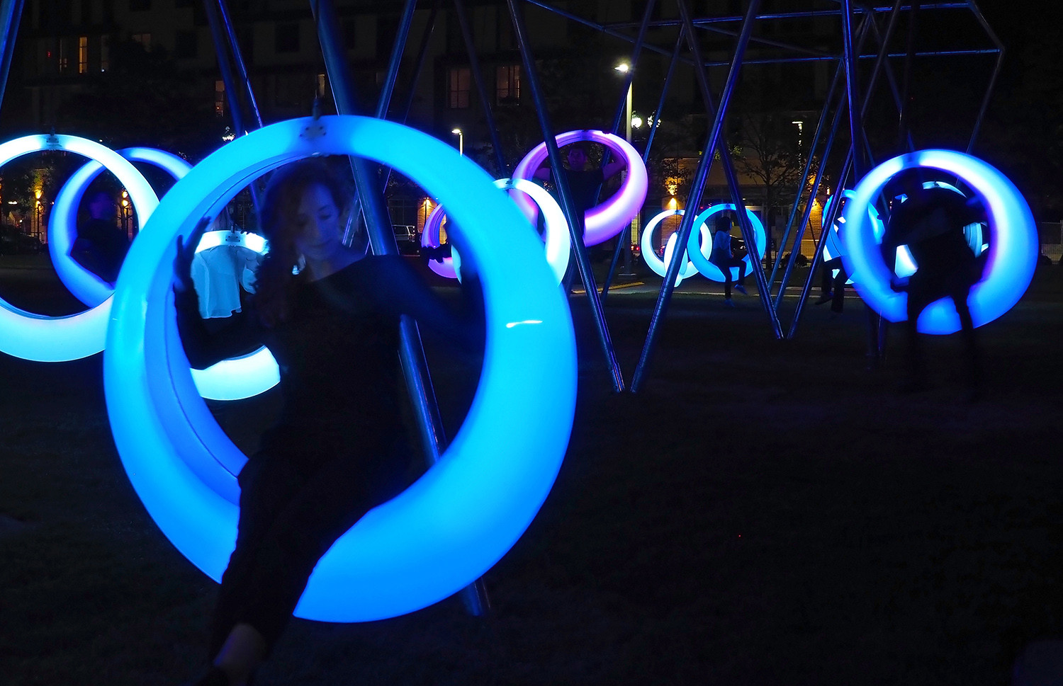 Gallery of Get Swinging in Boston on these Glowing LED Hoops 10