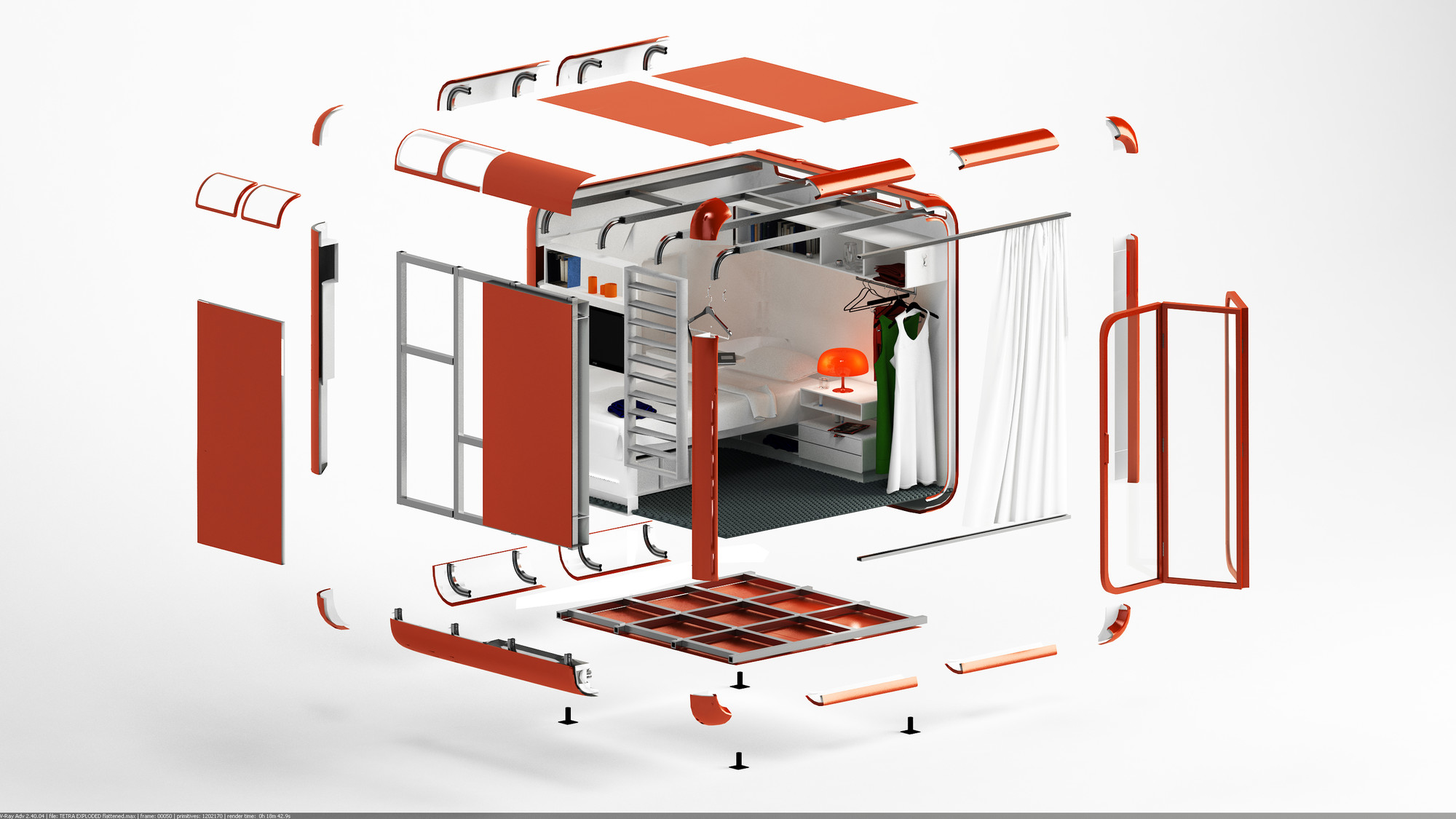 Exploded "Pod". Image Courtesy of Lassonde Entrepreneur Institute