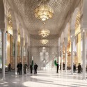 Bureau Architecture Méditerranée Designs Algerian Parliament Around a Vast Plaza - Ministry Building, Column, Arcade, Arch, Lighting