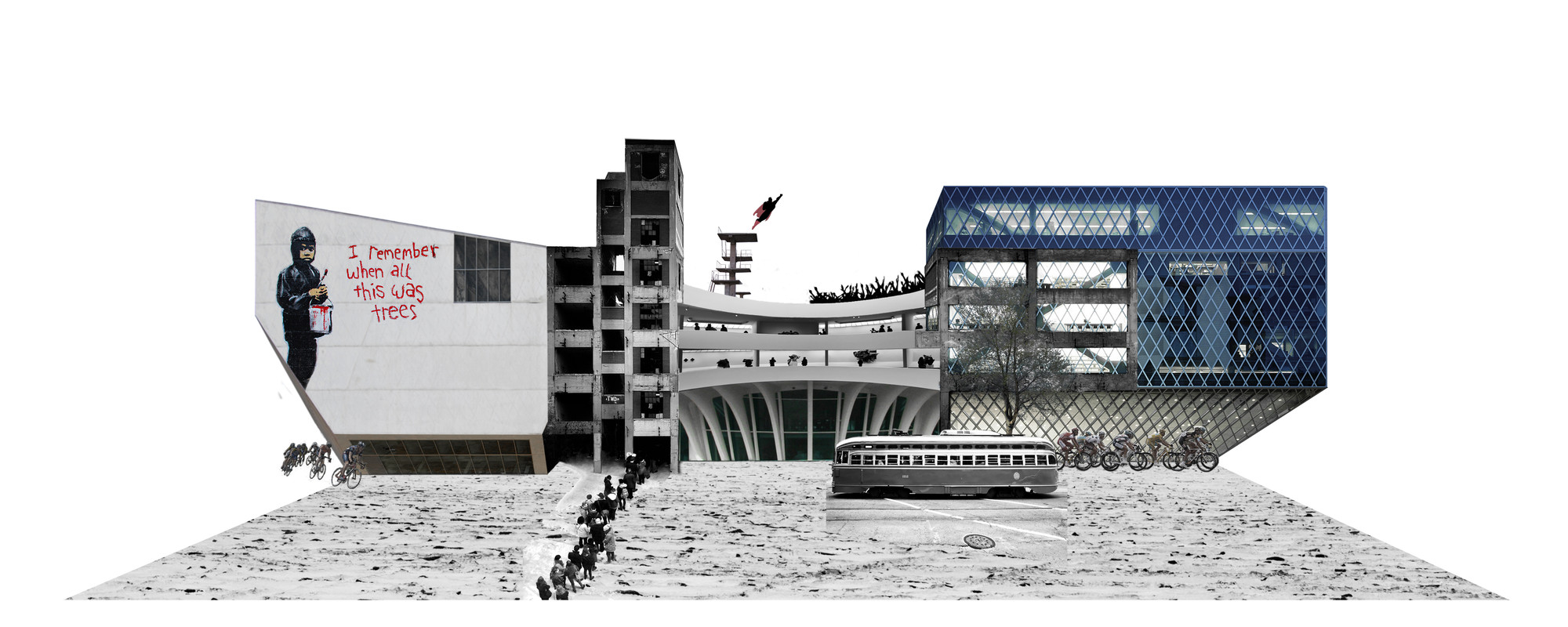 The proposed new cultural center. Image Courtesy of Nadau Lavergne Architects
