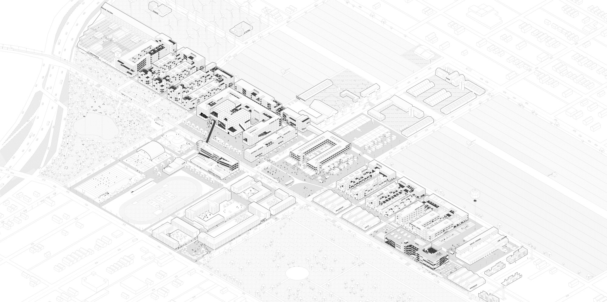 Overall view of the site. Image Courtesy of Nadau Lavergne Architects