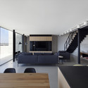 Y Duplex Penthouse / Pitsou Kedem Architects - Apartment Interiors, Kitchen, Facade, Balcony, Table, Chair