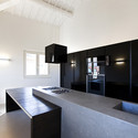Loft B / Tomas Ghisellini Architects - Apartment Interiors, Kitchen, Beam, Facade, Countertop, Table, Chair