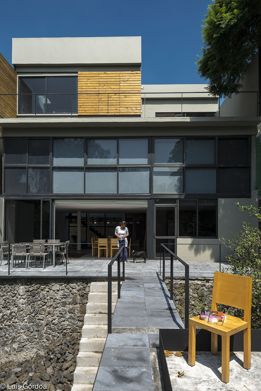 CdV House / DDA Despacho de Arquitectura - Extension, Courtyard, Facade, Door, Stairs, Bench