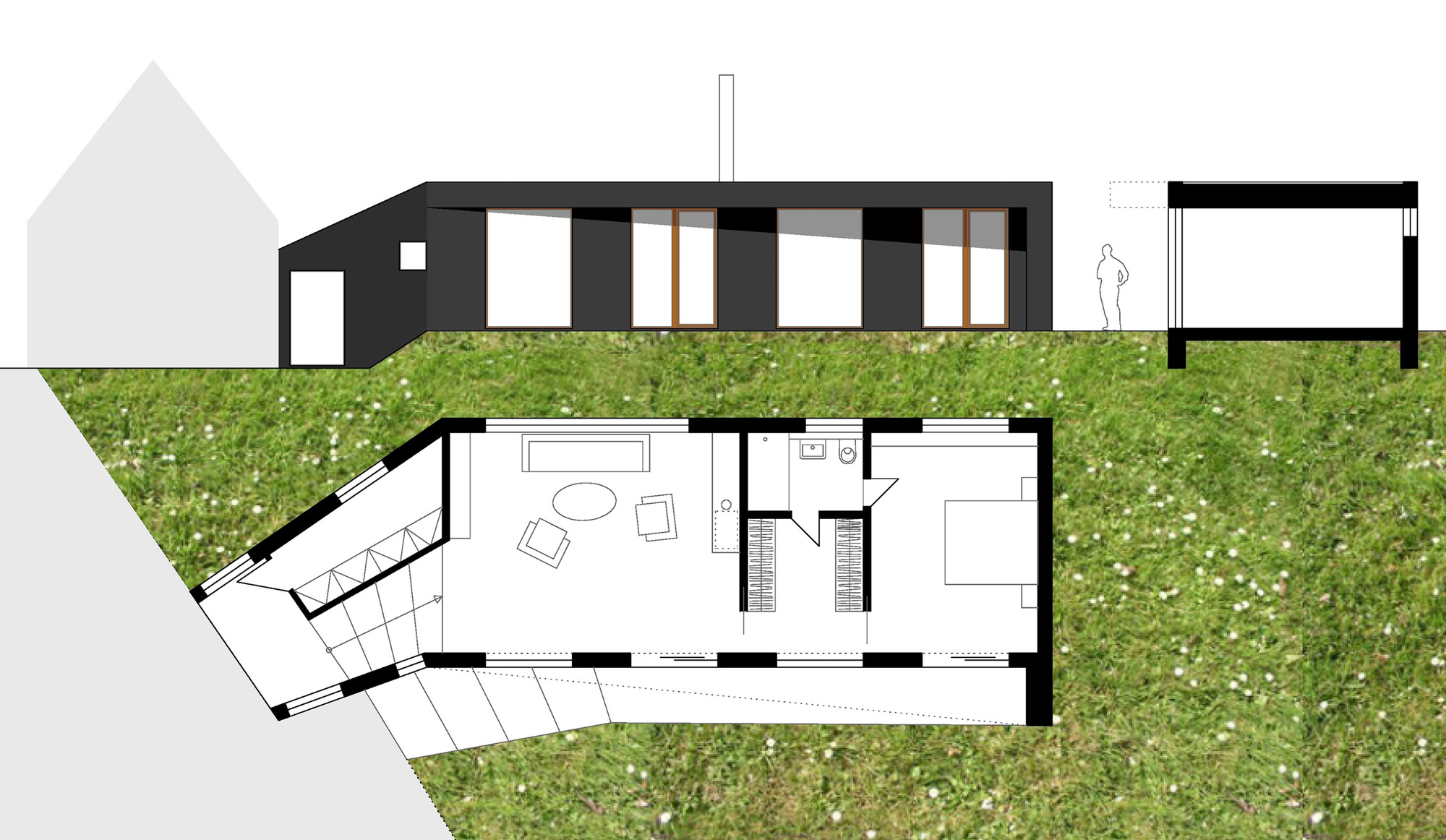 Floor Plan, Elevation, Section
