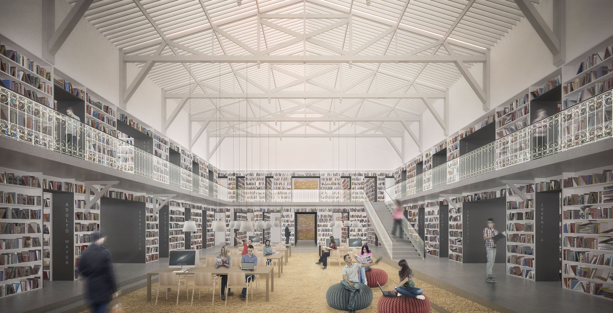 Arenas Library Galería de Segundo Lugar en concurso de habilitación y construcción ...