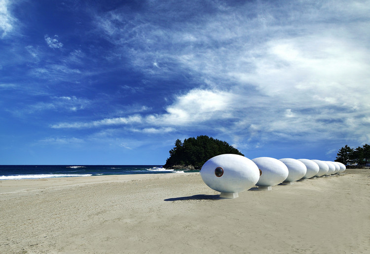 Yoon Space Design's Egg-Shaped Beach Pod Offers Shelter in Unexpected Places - Image 5 of 5