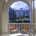 Past Turned Into Space / Pitsou Kedem Architects - Apartment Interiors, Deck, Arch, Facade, Balcony, Chair, Lighting, Table