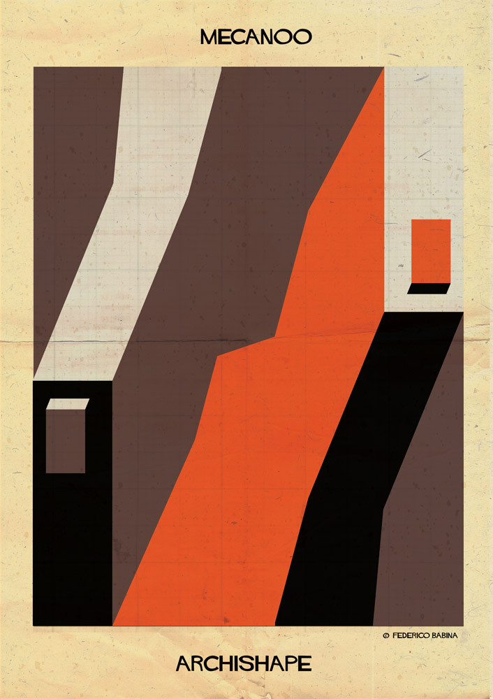 ARCHISHAPE: "Formas arquitetônicas em ilustrações minimalistas" - Imagem 8 de 25