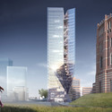 Competition Entry: Pichler & Traupmann Fuses Two Axis to Envision Vienna High-Rise - Offices