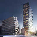 Competition Entry: Pichler & Traupmann Fuses Two Axis to Envision Vienna High-Rise - Offices