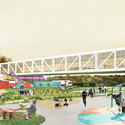 OMA Designs Food Port for West Louisville - Retail , Facade, Bench, Chair