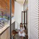 Courtyard House / ​Aileen Sage Architects - Houses, Bedroom, Handrail, Fence, Facade, Balcony, Bed