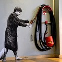 French Artist Levalet Inks Imaginary Scenes onto Parisian Buildings - Image 2 of 4