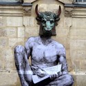 French Artist Levalet Inks Imaginary Scenes onto Parisian Buildings - Image 1 of 4