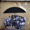 French Artist Levalet Inks Imaginary Scenes onto Parisian Buildings - Image 3 of 4