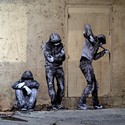 French Artist Levalet Inks Imaginary Scenes onto Parisian Buildings - Image 4 of 4