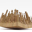 Arte y Arquitectura: Ciudades y paisajes urbanos construidos con desechos de madera - Arte Y Arquitectura