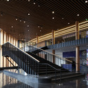 Bruce C. Bolling Municipal Building / Mecanoo + Sasaki Associates - Interior Photography, Stairs, Handrail, Beam