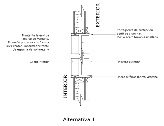detalle de ventana de aluminio
