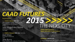 Congresso internacional "CAAD Futures - The Next City", em São Paulo