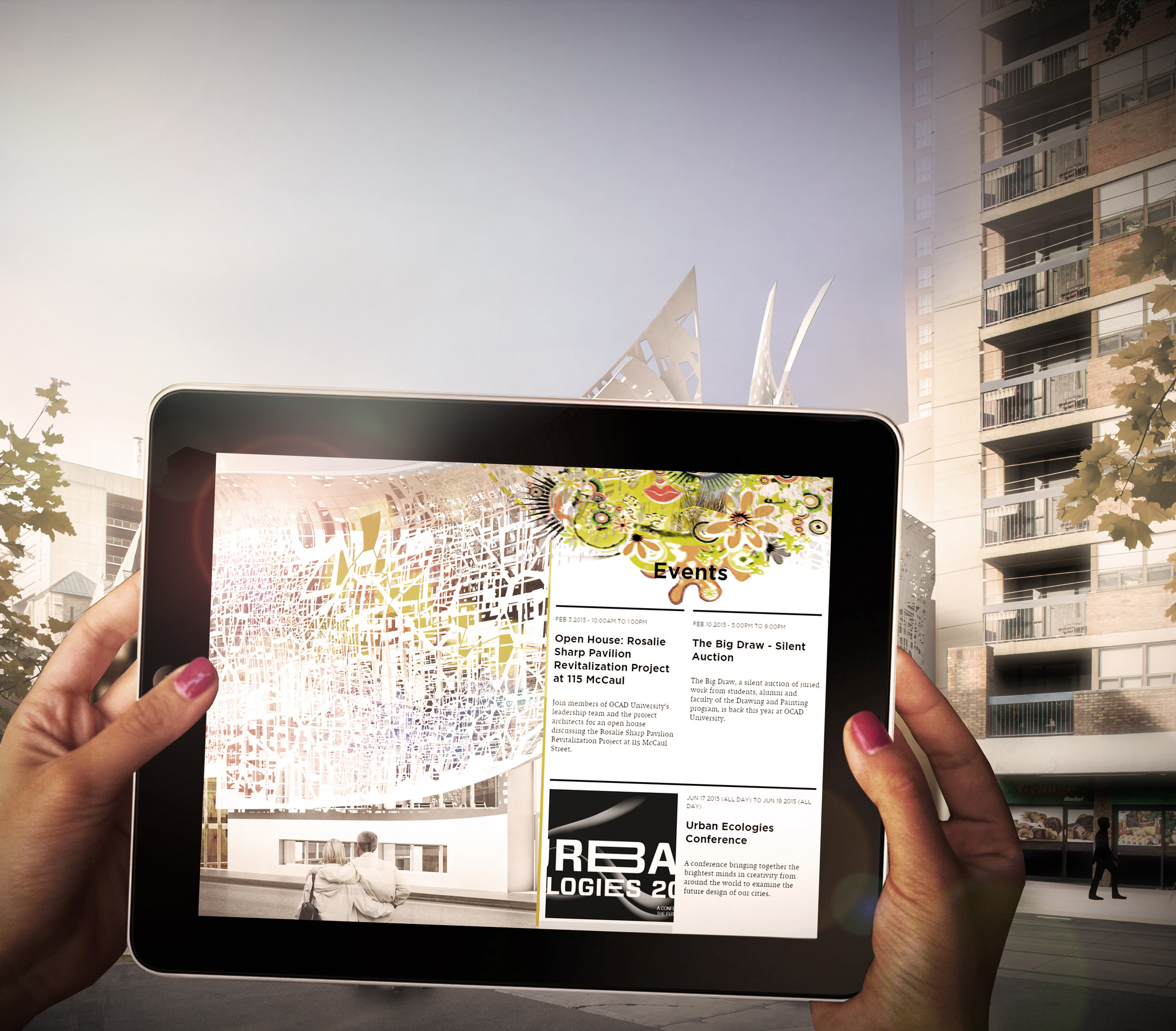 The pavilion will work with an app currently being developed. Image Courtesy of Bortolotto