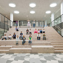 Bildungscampus Sonnwendviertel / PPAG architects - Schools , Stairs, Handrail, Facade