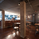 URKO / ERDC Arquitectos - Restaurant, Fijación Vigas, Puerta, Mesas, Sillas