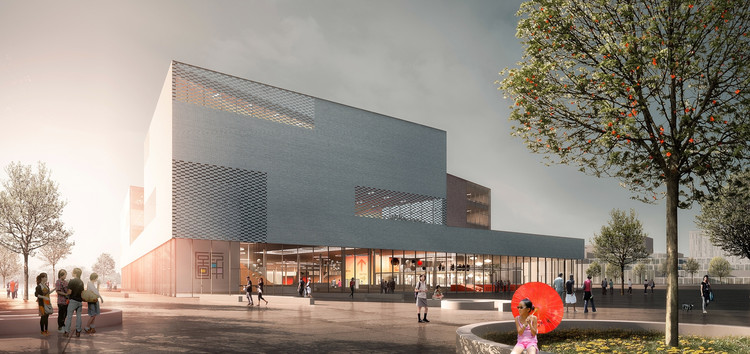 schmidt hammer lassen Breaks Ground on Ningbo Central Library - Windows, Facade