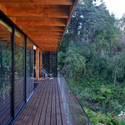 Las Trancas House  / Cristián Irarrázaval Andrews - Beam, Forest, Handrail, Deck