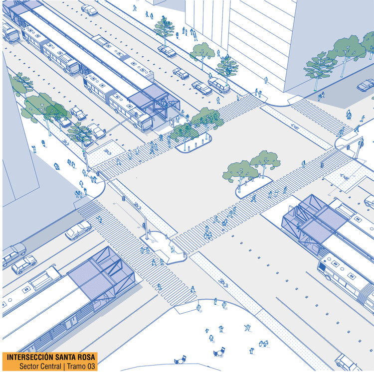 Menção Honrosa no concurso Plan Nueva Alameda Providencia em Santiago / Vigliecca & Associados  - Imagem 7 de 37