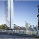 SimpsonHaugh and Partners Begins Construction on Dollar Bay Residential Tower in London - Apartments, Facade, Fence, Cityscape