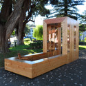 The "PopCraft Kiosk" / André Vieira + Flávio Serpa - Door, Beam, Garden, Deck
