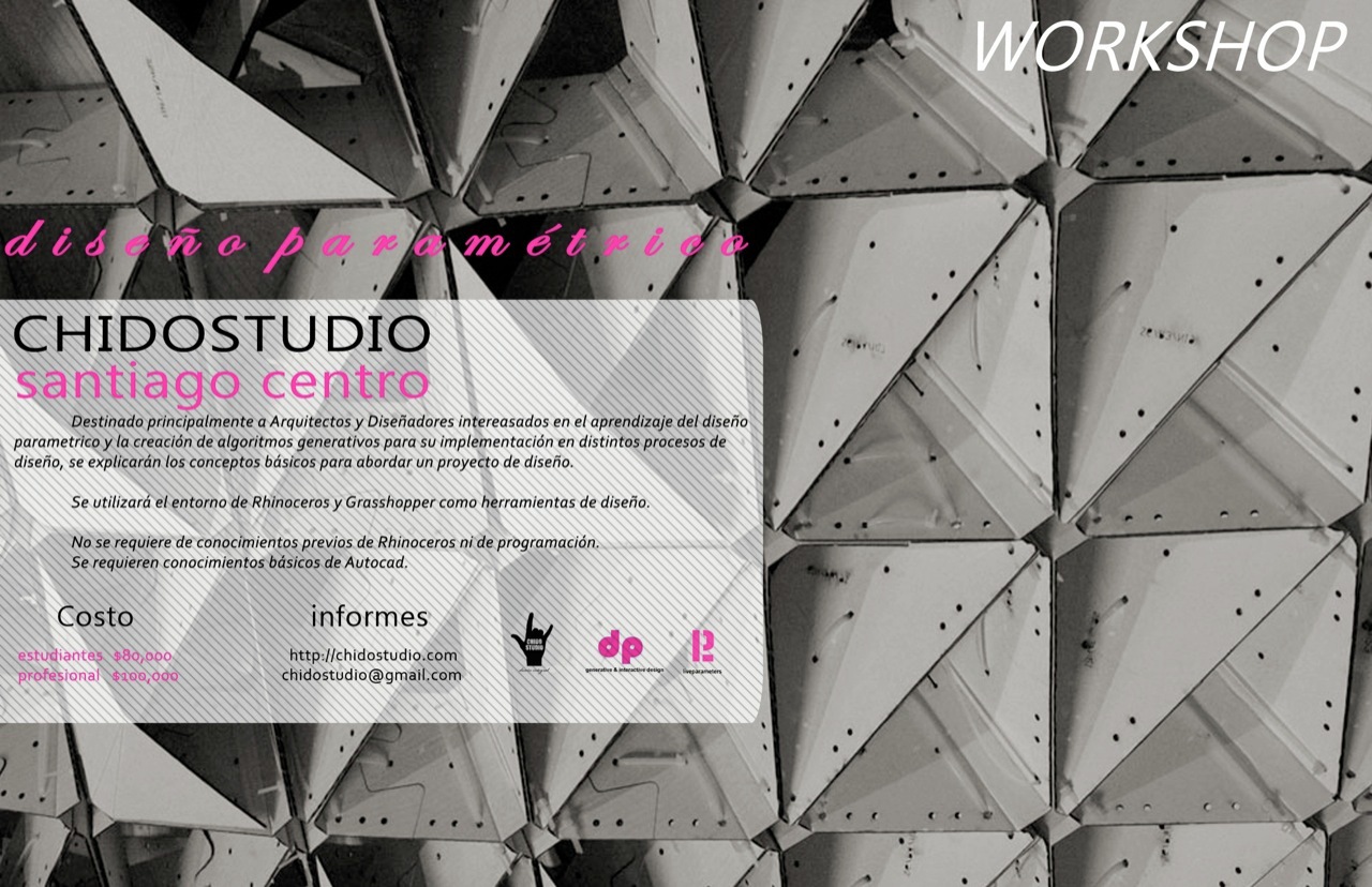 Workshop de Diseño Paramétrico Chidoestudio - Imagen 1 de 4