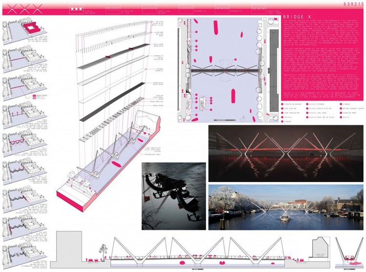 Ganadores del Concurso para el Puente Peatonal de Amsterdam - Más Imágenes