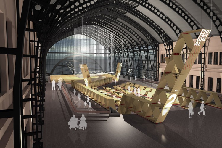 Montaje de la IV Bienal de Diseño 2010 Chile se diseña / Magia Diseño, Augusto Dominguez, Felipe Montégu, Alfredo Thiermann, Sebastián Larroulet - Más Imágenes