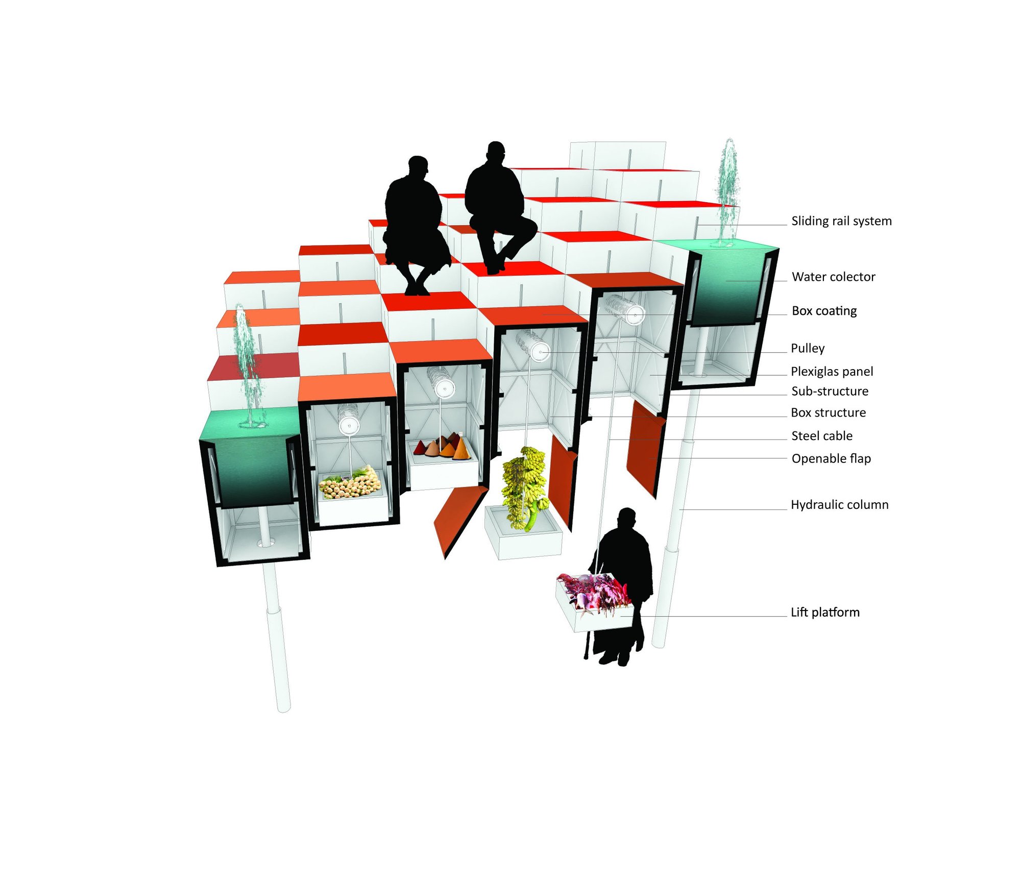 Competition Entry Box Layout Gallery of Market Square Cover Competition Entry / Michael Labory ...