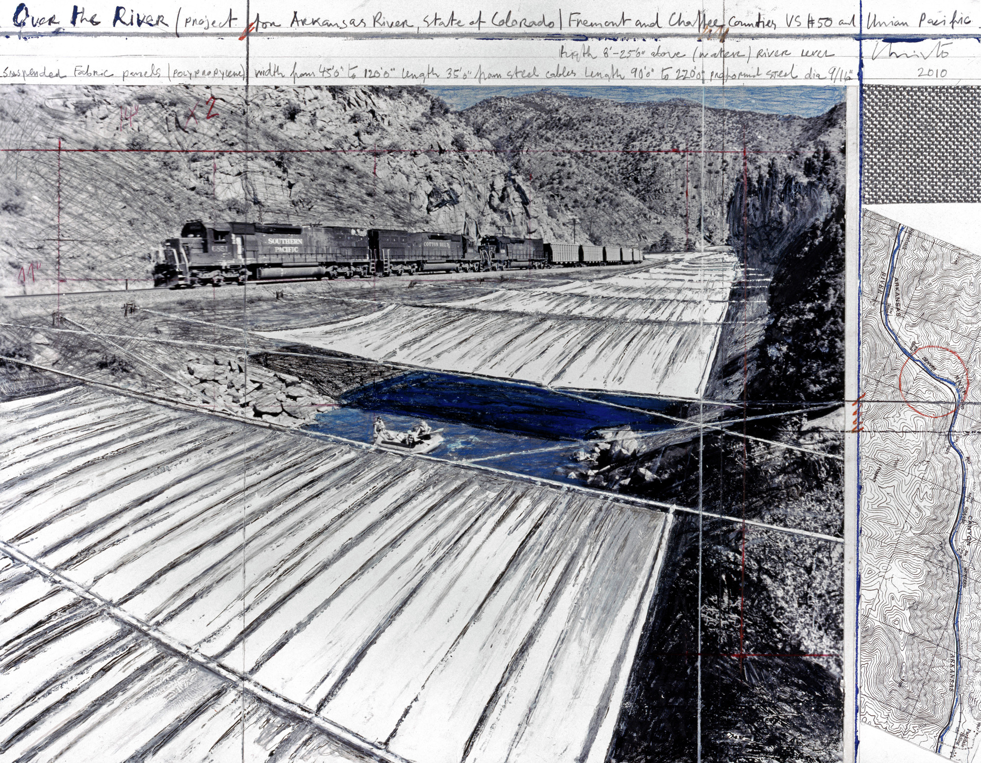 Christo And Jeanne Claude Over The River Project Approved To Stretch Across Arkansas River Archdaily