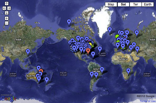 Maps In 2012 2012 PARK(ing) Day Map | ArchDaily