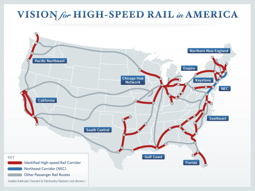 New High Speed Rail Plan For The US ArchDaily Rail Map D3