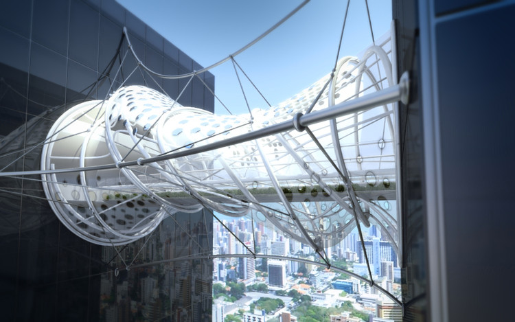 Winner of the Building to Building Pedestrian Bridge Challenge / sanzpont [arquitectura] - More Images