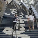 BBVA BANCOMER Stadium / Populous - Interior Photography, Stairs, Beam, Handrail